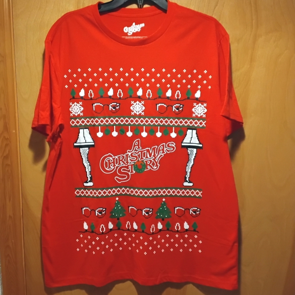 NWT Red "A Christmas Story" T-Shirt L Firm Price